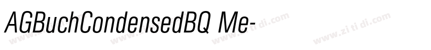 AGBuchCondensedBQ Me字体转换